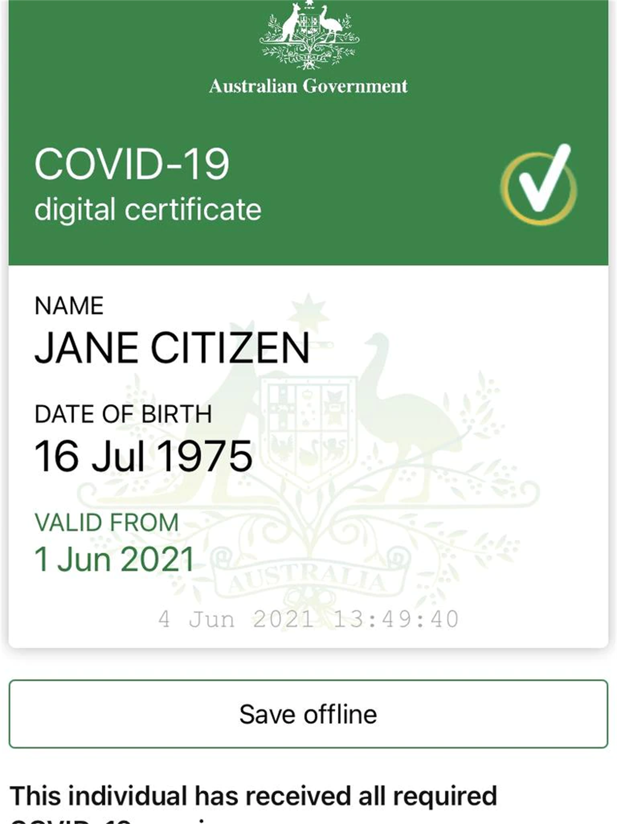 Digital covid certificate 19 COVID 19